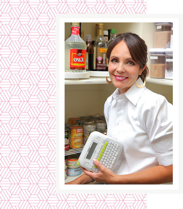 Jenny standing in pantry with label maker